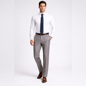 Men's Light Brown Dress Pants with Brown Belt